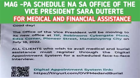 vice president sara duterte medical assistance